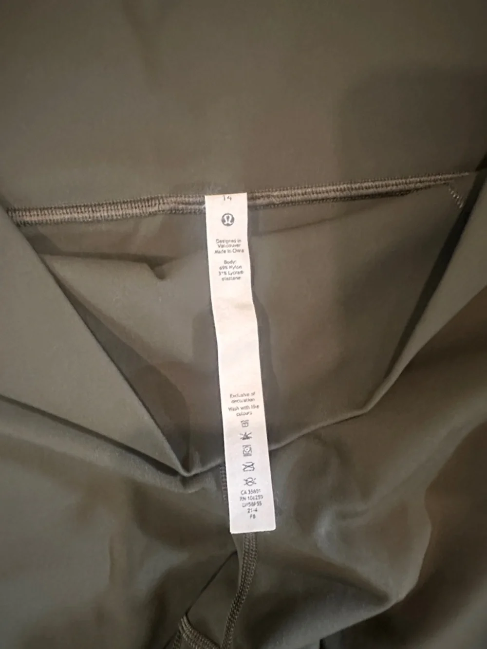 lululemon athletica Olive Green Active Leggings - Picture 2 of 4